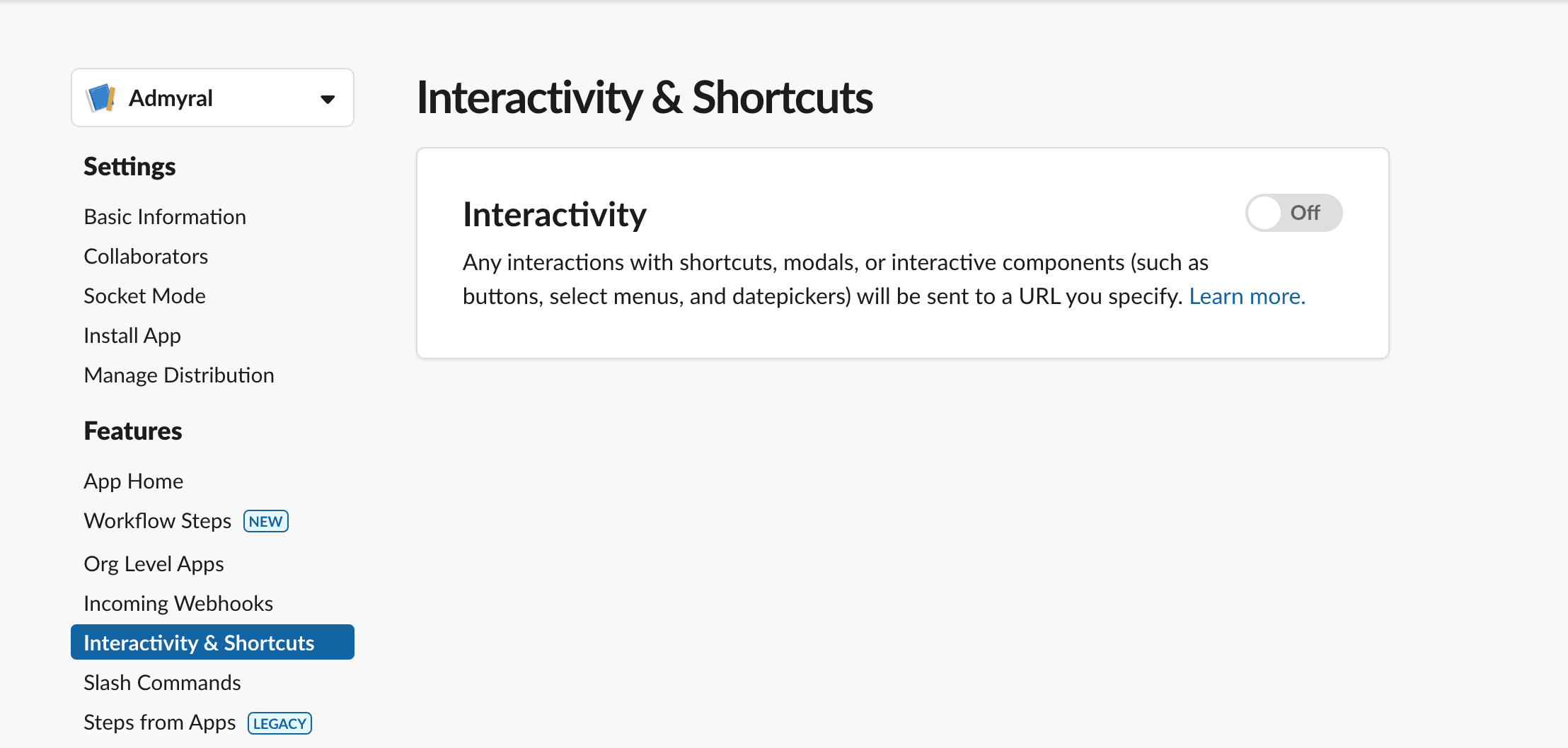 Slack Interactivity